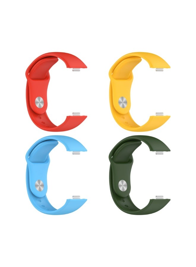 HW 4PCS compatible with Huawei Watch Fit 3/Fit 4/Fit 4 Pro reverse buckle silicone strap/buckle strap - Image 1